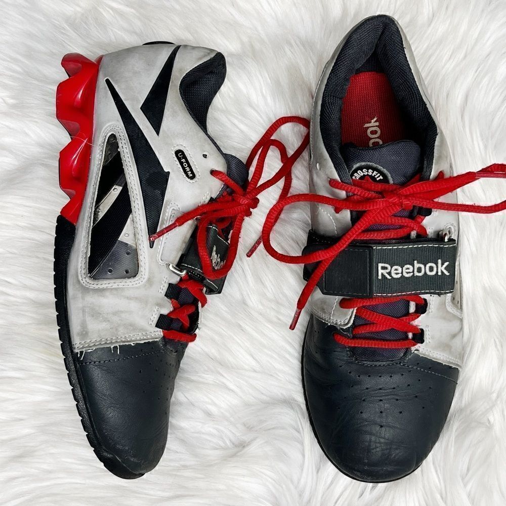 Reebok Crossfit U Form Weightlifter Shoes Grey & Red Size 8